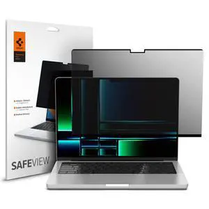 SafeView Screen Protector for MacBook Pro 14" M1-M5 Series | Privacy filter blocks side-angle views, anti-glare, easy install, magnetic attachment, precise cutouts and webcam clearance SafeView Screen Protector for MacBook Pro 14" M1-M5 Series | Privacy filter blocks side-angle views, anti-glare, easy install, magnetic attachment, precise cutouts and webcam clearance