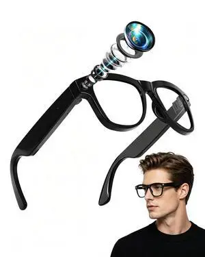AI Smart Glasses with Camera, 8MP 4K Camera Glasses & 1080P Video Recording Glasses, ChatGPT Voice Assistant, 139 Languages Real-Time Translation, Open Ear Earbuds for Travel/Meetings/Vlog AI Smart Glasses with Camera, 8MP 4K Camera Glasses & 1080P Video Recording Glasses, ChatGPT Voice Assistant, 139 Languages Real-Time Translation, Open Ear Earbuds for Travel/Meetings/Vlog