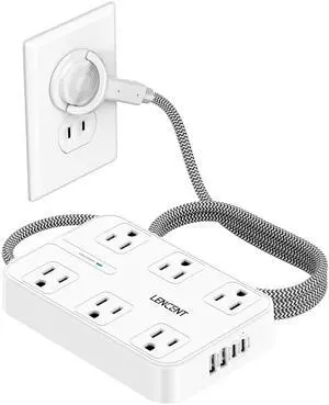 2 Prong Power Strip,2 to 3 Prong Outlet Adapter | Two Prong Surge Protector, 6ft Braided Flat Plug Extension Cord, 6 AC & 4 USB (2 Type C), Wall Mount for Non-Grounded Outlet 2 Prong Power Strip,2 to 3 Prong Outlet Adapter | Two Prong Surge Protector, 6ft Braided Flat Plug Extension Cord, 6 AC & 4 USB (2 Type C), Wall Mount for Non-Grounded Outlet