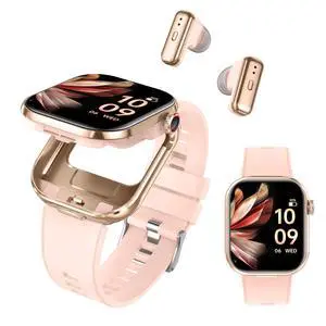 Smart Watch with Earbuds,2.02" HD Screen,2 in 1 Smart Watches for Women,Waterproof Fitness Tracker Watch with Wireless Earphone Compatible for Android iOS with Sports Monitor Sleep Smart Watch with Earbuds,2.02" HD Screen,2 in 1 Smart Watches for Women,Waterproof Fitness Tracker Watch with Wireless Earphone Compatible for Android iOS with Sports Monitor Sleep