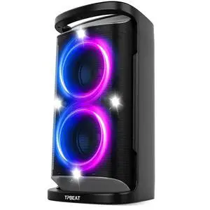 Portable Bluetooth Speaker: 160W Peak Powerful Loud Sound Deep Bass Wireless Boombox Large Subwoofer 15 Hours Battery Life Fast Charging with Led Light Show for Party Outdoor Camping Backyard Portable Bluetooth Speaker: 160W Peak Powerful Loud Sound Deep Bass Wireless Boombox Large Subwoofer 15 Hours Battery Life Fast Charging with Led Light Show for Party Outdoor Camping Backyard
