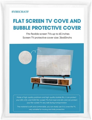 Foam Flat Screen TV Cover and Bubble TV Protective Cover, Fits Up to 65" TV 65"W X 37"H,Flat Screen TV Protection During House Moving,Home Renovation, or Storing(1×Foam and 1×Bubble) Foam Flat Screen TV Cover and Bubble TV Protective Cover, Fits Up to 65" TV 65"W X 37"H,Flat Screen TV Protection During House Moving,Home Renovation, or Storing(1×Foam and 1×Bubble)