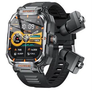 Military Smart Watch with Earbuds for Men and Women,2'' Tactical Display,Sport Modes,Fitness Tracker,Heart Rate,Answer/Make Call, Sleep Monitor, SmartWatch Built-in Headphone Combo,iOS & Android Military Smart Watch with Earbuds for Men and Women,2'' Tactical Display,Sport Modes,Fitness Tracker,Heart Rate,Answer/Make Call, Sleep Monitor, SmartWatch Built-in Headphone Combo,iOS & Android