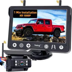 Wireless Backup Camera Magnetic for Truck: 1 Minute Easy Install HD 1080P | Rear View Camera Solar - Portable Rechargeable 5 Inch Monitor System for Car Truck SUV RV Trailer Camper Y02 Wireless Backup Camera Magnetic for Truck: 1 Minute Easy Install HD 1080P | Rear View Camera Solar - Portable Rechargeable 5 Inch Monitor System for Car Truck SUV RV Trailer Camper Y02