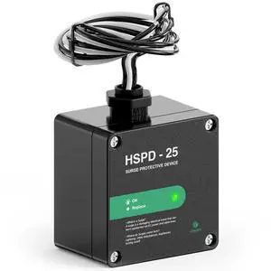 HSPD Square Whole Home Surge Protective Device, Type 1 SPD, Whole House Surge Protector, AC Surge Protection, 120/240VAC (HSPD-25) HSPD Square Whole Home Surge Protective Device, Type 1 SPD, Whole House Surge Protector, AC Surge Protection, 120/240VAC (HSPD-25)
