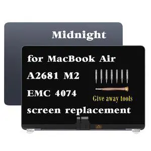 A2681 Screen Replacement for MacBook Air M2 A2681 2022 EMC 4074 | MLXW3 MLXX3 MLXY3 MLY03 MLY13 MLY23 MLY33 MLY43 Full LED LCD Screen Display Assembly Midnight A2681 Screen Replacement for MacBook Air M2 A2681 2022 EMC 4074 | MLXW3 MLXX3 MLXY3 MLY03 MLY13 MLY23 MLY33 MLY43 Full LED LCD Screen Display Assembly Midnight