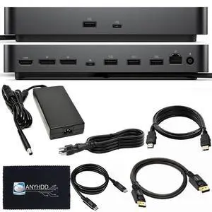Dell Pro Smart Dock SD25 Bundle - 10Gbps, Supports Dual/Triple Monitors & 4K Displays with 180W Power Supply, HDMI, DisplayPort, USB C Cable, Cloth - Docking Station Dell Pro Smart Dock SD25 Bundle - 10Gbps, Supports Dual/Triple Monitors & 4K Displays with 180W Power Supply, HDMI, DisplayPort, USB C Cable, Cloth - Docking Station