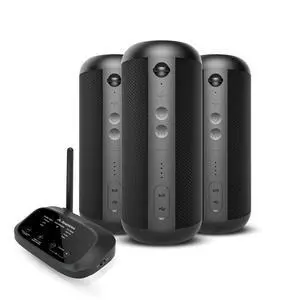 Harmony 2 - Multi-Room Wireless Speaker System for Home & Office | Sync multiple speakers across rooms with low-latency audio via Bluetooth, AUX or optical input, No Wi-Fi or app required Harmony 2 - Multi-Room Wireless Speaker System for Home & Office | Sync multiple speakers across rooms with low-latency audio via Bluetooth, AUX or optical input, No Wi-Fi or app required