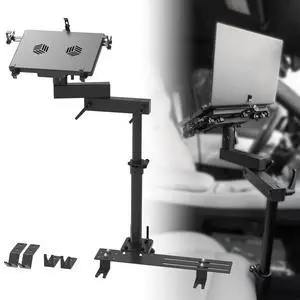 Truck Laptop Mount for Cars, Vans, Vehicles, No-Drill Computer Stand with Adjustable Height, Full Motion Swivel, Heavy-Duty Laptop Holder for Mobile Work Truck Laptop Mount for Cars, Vans, Vehicles, No-Drill Computer Stand with Adjustable Height, Full Motion Swivel, Heavy-Duty Laptop Holder for Mobile Work