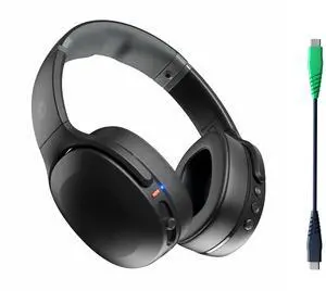 Crusher Evo Wireless Bluetooth Headphones with Extra USB-C Charging Cable, Multi-Sensory Bass, Noise Isolating Over-Ear Fit, 40 Hours Battery, Microphone for iPhone Android - True Black Crusher Evo Wireless Bluetooth Headphones with Extra USB-C Charging Cable, Multi-Sensory Bass, Noise Isolating Over-Ear Fit, 40 Hours Battery, Microphone for iPhone Android - True Black