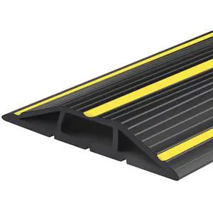 10Ft Cord Covers for Wires on Floor, 3-Channel PVC Floor Cable Cover for Small to Medium Wires, Anti-Slip Base with Yellow Warning Stripes, Indoor Floor Cord Cover for Home Office Events 10Ft Cord Covers for Wires on Floor, 3-Channel PVC Floor Cable Cover for Small to Medium Wires, Anti-Slip Base with Yellow Warning Stripes, Indoor Floor Cord Cover for Home Office Events