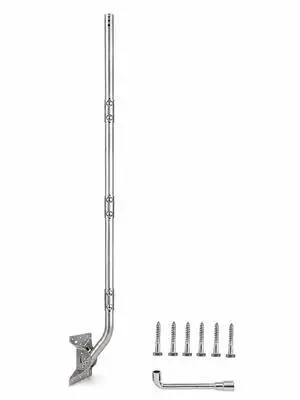 Stainless Steel Antenna Mount (1.5" x 68"), Heavy-Duty Adjustable J-Pole Mast for TV Antenna, Starlink, Satellite Dish, or Weather Station, Universal Wall, Eave & Roof Mounting Bracket Stainless Steel Antenna Mount (1.5" x 68"), Heavy-Duty Adjustable J-Pole Mast for TV Antenna, Starlink, Satellite Dish, or Weather Station, Universal Wall, Eave & Roof Mounting Bracket
