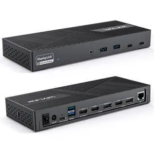 USB-C Triple Monitor Docking Station, 3 * 4K@60Hz Displaylink Dock | 100W PD For Mac(M1-M5/Neo), Windows, 3×HDMI/2×DisplayPort, 6x10Gbps USB Ports, Ideal for Workstation & Home Offic USB-C Triple Monitor Docking Station, 3 * 4K@60Hz Displaylink Dock | 100W PD For Mac(M1-M5/Neo), Windows, 3×HDMI/2×DisplayPort, 6x10Gbps USB Ports, Ideal for Workstation & Home Offic
