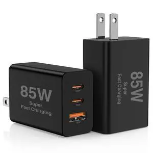 2Pack 85W USB C Wall Charger Block, 3-Port USB C Charging Adapter 100W Type C Super Fast Charging Power Plug Cube for MacBook Pro/Air,i-Pad Pro,i-Phone 17/16/15, Galaxy S25,and More-Black 2Pack 85W USB C Wall Charger Block, 3-Port USB C Charging Adapter 100W Type C Super Fast Charging Power Plug Cube for MacBook Pro/Air,i-Pad Pro,i-Phone 17/16/15, Galaxy S25,and More-Black