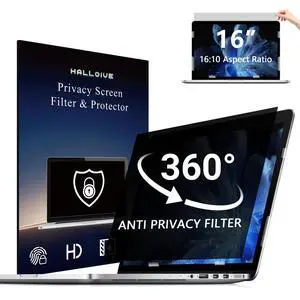 4-Way Laptop Privacy Screen Shield 16 Inch 16:10 Aspect, Removable 360° Privacy Filter Screen Protector for 16 Inch Laptop Computer, Anti Glare Blue Light Slide Mount Tabs Cover 4-Way Laptop Privacy Screen Shield 16 Inch 16:10 Aspect, Removable 360° Privacy Filter Screen Protector for 16 Inch Laptop Computer, Anti Glare Blue Light Slide Mount Tabs Cover