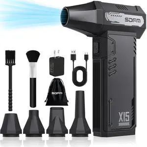 Compressed Air Duster,180,000RPM High Speed brushless Motor Mini Blower | 3-speed adjustable electric air duster with multiple nozzles, for cleaning car, keyboard, computer, home and outdoor Compressed Air Duster,180,000RPM High Speed brushless Motor Mini Blower | 3-speed adjustable electric air duster with multiple nozzles, for cleaning car, keyboard, computer, home and outdoor