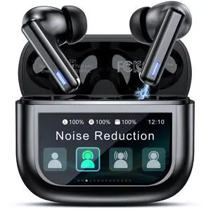 Wireless Earbuds Bluetooth Headphones, Ear Buds with Touch Screen, ANC ENC Noise Cancelling Transparency Mode, 40H Stereo Deep Bass, IPX7 Waterproof, Clear Calls, 5 EQ for iOS Android, Obsidian Wireless Earbuds Bluetooth Headphones, Ear Buds with Touch Screen, ANC ENC Noise Cancelling Transparency Mode, 40H Stereo Deep Bass, IPX7 Waterproof, Clear Calls, 5 EQ for iOS Android, Obsidian