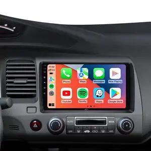 Car Radio Stereo for Honda Civic 2006-2011, Wireless CarPlay Android Auto | 9" IPS HD touchscreen, 64G storage, 5G WiFi GPS navigation, phone link, Bluetooth FM AM SWC, 1080P backup camera Car Radio Stereo for Honda Civic 2006-2011, Wireless CarPlay Android Auto | 9" IPS HD touchscreen, 64G storage, 5G WiFi GPS navigation, phone link, Bluetooth FM AM SWC, 1080P backup camera