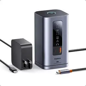 Spacemate 11-in-1 Docking Station with Power Supply for 3 Monitors | With Smart Display, 4K HDMI/DP, 10Gbps USB-C/A, 100W PD, Ethernet, Audio, Compatible with Windows Laptops HP/Lenovo/Dell/Acer Spacemate 11-in-1 Docking Station with Power Supply for 3 Monitors | With Smart Display, 4K HDMI/DP, 10Gbps USB-C/A, 100W PD, Ethernet, Audio, Compatible with Windows Laptops HP/Lenovo/Dell/Acer