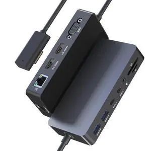 Surface Docking Station, Triple Display Dual 4K HDMI & VGA, 12-in-1 Surface Pro Dock for Microsoft Surface Pro 12/11/10/9/8/7/6/5/4/3, Surface Laptop 7/6/5/4, Surface Go/Book/Laptop Go Surface Docking Station, Triple Display Dual 4K HDMI & VGA, 12-in-1 Surface Pro Dock for Microsoft Surface Pro 12/11/10/9/8/7/6/5/4/3, Surface Laptop 7/6/5/4, Surface Go/Book/Laptop Go