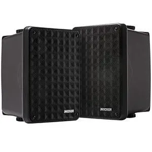 KB6B 2-Way Full Range Indoor Outdoor Speakers (Pair) Weatherproof Speakers for Patio Garage Poolside in-Home, 6.5 inch woofer, 2x5 inch Horn Tweeter Black KB6B 2-Way Full Range Indoor Outdoor Speakers (Pair) Weatherproof Speakers for Patio Garage Poolside in-Home, 6.5 inch woofer, 2x5 inch Horn Tweeter Black