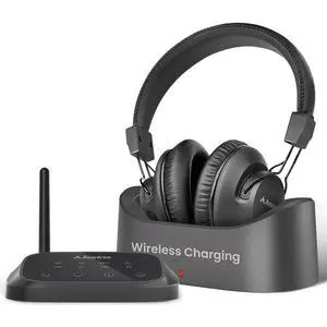 HT5009 Plus -Wireless TV Headphones with aptX-Adaptive Transmitter | TV Watching via Optical, AUX or Bluetooth, Clear Voice & Volume Boost for Seniors, Comfor Fit, 60H Playtime & Charging Dock HT5009 Plus -Wireless TV Headphones with aptX-Adaptive Transmitter | TV Watching via Optical, AUX or Bluetooth, Clear Voice & Volume Boost for Seniors, Comfor Fit, 60H Playtime & Charging Dock