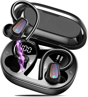Wireless Earbuds Bluetooth 5.4, 50H Playtime Sport Earphones with Earhooks | HiFi Stereo Bluetooth Hearphones with ENC Noise Cancelling Mic, IPX7 Waterproof Over the Ear Buds for Gym/Running/Workout Wireless Earbuds Bluetooth 5.4, 50H Playtime Sport Earphones with Earhooks | HiFi Stereo Bluetooth Hearphones with ENC Noise Cancelling Mic, IPX7 Waterproof Over the Ear Buds for Gym/Running/Workout