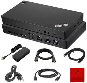40AY0090US Lenovo ThinkPad Docking Station, USB-C Dock, Dual Monitor, 90W | HDMI & DisplayPort Cables Included, 4K Display Support, Multi-Monitor Setup, USB-C Connectivity & Fast Data Transfer 40AY0090US Lenovo ThinkPad Docking Station, USB-C Dock, Dual Monitor, 90W | HDMI & DisplayPort Cables Included, 4K Display Support, Multi-Monitor Setup, USB-C Connectivity & Fast Data Transfer
