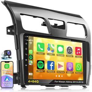 8Core 4GB+64GB Car Radio for Nissan Altima 2013-2019 GPS Navigation | 10 Inch IPS Touch Screen Altima Car Stereo with Wireless Carplay/Android Auto, DSP, Bluetooth, FM Radio+ Backup Camera 8Core 4GB+64GB Car Radio for Nissan Altima 2013-2019 GPS Navigation | 10 Inch IPS Touch Screen Altima Car Stereo with Wireless Carplay/Android Auto, DSP, Bluetooth, FM Radio+ Backup Camera