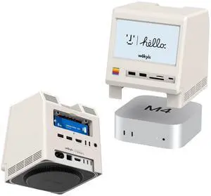M5 Retro Dock Station for Mac mini M4, 5inch HD Display, 10Gbps M.2 NVMe SSD Enclosure, SD/Micro SD Reader 4.0, 4*USB-A 1*USB-C 10Gbps, 3.5mm Earphone Jack M5 Retro Dock Station for Mac mini M4, 5inch HD Display, 10Gbps M.2 NVMe SSD Enclosure, SD/Micro SD Reader 4.0, 4*USB-A 1*USB-C 10Gbps, 3.5mm Earphone Jack