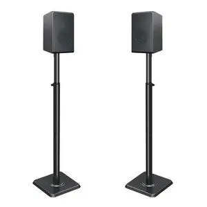 Height Adjustable Speaker Stands for Bookshelf Speakers | Pair Floor Stand for Satellite & Small Speakers, Surround Sound stand for Bose Polk JBL Sony Yamaha and Others - 11LBS MD5402 Height Adjustable Speaker Stands for Bookshelf Speakers | Pair Floor Stand for Satellite & Small Speakers, Surround Sound stand for Bose Polk JBL Sony Yamaha and Others - 11LBS MD5402