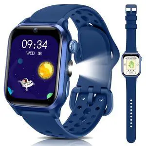 Smart Watch for Kids No App or Phone Needed, IP68 Waterproof, Flashlight | Kid Fitness Watches Pedometer, 24/7 Heart Rate, Sleep Monitor, Puzzle Games for Boys&Girls Ages 4-12, Blue Smart Watch for Kids No App or Phone Needed, IP68 Waterproof, Flashlight | Kid Fitness Watches Pedometer, 24/7 Heart Rate, Sleep Monitor, Puzzle Games for Boys&Girls Ages 4-12, Blue