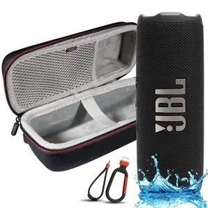 Flip 7 Portable Bluetooth Speaker, IP68 Waterproof, Dustproof, Drop-Proof, PushLock System, AI Sound Boost, 16H Battery, Megen Hardshel Protection Case (Black) Flip 7 Portable Bluetooth Speaker, IP68 Waterproof, Dustproof, Drop-Proof, PushLock System, AI Sound Boost, 16H Battery, Megen Hardshel Protection Case (Black)