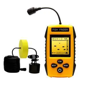 Handheld Fish Finder Portable Fishing Kayak Fishfinder Fish Depth Finder Fishing Gear with Sonar Transducer and LCD Display Handheld Fish Finder Portable Fishing Kayak Fishfinder Fish Depth Finder Fishing Gear with Sonar Transducer and LCD Display