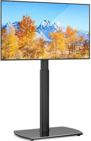 Universal TV Floor Stand with Mount for 27-70 Inch LCD LED OLED TVs, Swivel Height Adjustable Tall TV Stand, Space Saving Design for Corner Bedroom Living Room, Black Universal TV Floor Stand with Mount for 27-70 Inch LCD LED OLED TVs, Swivel Height Adjustable Tall TV Stand, Space Saving Design for Corner Bedroom Living Room, Black