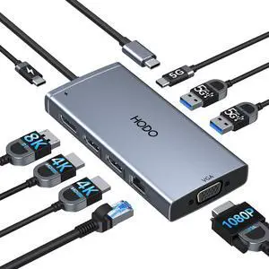 Laptop Docking Station 3 Monitors, USB C Docking Station Dual Monitor | USB C Hub Quad Display USB C Adapter to 2 HDMI,DP,VGA,3USB,PD,Ethernet,USB C Dock 9 in 1 Computer Docking Station for Dell/HP Laptop Docking Station 3 Monitors, USB C Docking Station Dual Monitor | USB C Hub Quad Display USB C Adapter to 2 HDMI,DP,VGA,3USB,PD,Ethernet,USB C Dock 9 in 1 Computer Docking Station for Dell/HP