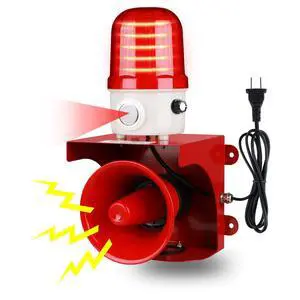 Motion Sensor Alarm with Human Detection,120dB Adjustable Siren & LED Strobe Lights Outdoor Security Alarm for Home Theft,Animal Intrusion,Garden Protection,Property Protection,AC110V with Plug Motion Sensor Alarm with Human Detection,120dB Adjustable Siren & LED Strobe Lights Outdoor Security Alarm for Home Theft,Animal Intrusion,Garden Protection,Property Protection,AC110V with Plug