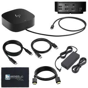 HP Docking Station for Laptop Dual Monitor and Charging Bundle - HP USB-C G5 Dock 5TW10AA / 5TW10UT / 5TW10AA#ABB with 120W Adapter, HDMI, DisplayPort, USB-C Cables & Microfiber Cleaning Cloth HP Docking Station for Laptop Dual Monitor and Charging Bundle - HP USB-C G5 Dock 5TW10AA / 5TW10UT / 5TW10AA#ABB with 120W Adapter, HDMI, DisplayPort, USB-C Cables & Microfiber Cleaning Cloth
