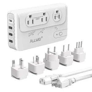 2000W Voltage Converter 220V to 110V Travel Adapter | 2000W Converter Adapter Combo with Type C, E/F, G, I, L Plugs, Designed for Hair Dryers, Straighteners and Curling Irons 2000W Voltage Converter 220V to 110V Travel Adapter | 2000W Converter Adapter Combo with Type C, E/F, G, I, L Plugs, Designed for Hair Dryers, Straighteners and Curling Irons