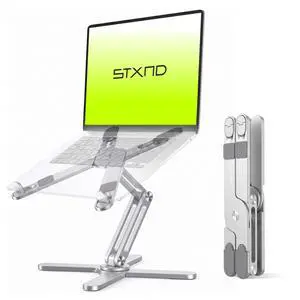 Model-X 2.0 Laptop Stand, Laptop Stand for Desk Adjustable Height | 360 Rotating Laptop Riser Aluminum Portable Foldable Computer Stand for MacBook Pro Air 1017 in (Polar White) Model-X 2.0 Laptop Stand, Laptop Stand for Desk Adjustable Height | 360 Rotating Laptop Riser Aluminum Portable Foldable Computer Stand for MacBook Pro Air 1017 in (Polar White)