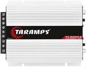 Taramps TS 800x4 Car Audio Multichannel Amplifier 800 Watts Rms 2 Ohms 4 Channel 2 Bridged Channel Full Range Crossover, RCA/High Level Input, Class D Taramps TS 800x4 Car Audio Multichannel Amplifier 800 Watts Rms 2 Ohms 4 Channel 2 Bridged Channel Full Range Crossover, RCA/High Level Input, Class D
