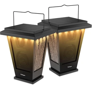 Bluetooth Speakers Waterproof, Solar Powered 2 Packs True Wireless Stereo Sound 20W Dual Pairing Lantern Indoor Outdoor Speakers with 20 Piece LED Lights, Richer Bass, Black Bluetooth Speakers Waterproof, Solar Powered 2 Packs True Wireless Stereo Sound 20W Dual Pairing Lantern Indoor Outdoor Speakers with 20 Piece LED Lights, Richer Bass, Black