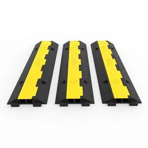 3 Pack of 2 Channel 11000lbs per Axle Capacity Protective Wire Cord Ramp Driveway Rubber Traffic Speed Bumps Cable Protector 3 Pack of 2 Channel 11000lbs per Axle Capacity Protective Wire Cord Ramp Driveway Rubber Traffic Speed Bumps Cable Protector