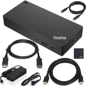 Lenovo ThinkPad USB Type-C Dock Gen 2 with 4K (40AY0090US) + ZoomSpeed HDMI Cable (with Ethernet) + ZoomSpeed DisplayPort Cable + Starter Bundle Lenovo ThinkPad USB Type-C Dock Gen 2 with 4K (40AY0090US) + ZoomSpeed HDMI Cable (with Ethernet) + ZoomSpeed DisplayPort Cable + Starter Bundle