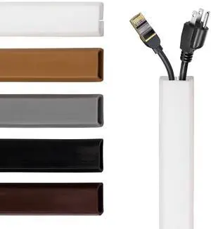 TV Cord Hider Flexible Wall Cord Cover Slim Design Silicone Cable Raceway - Self Adhesive, Cut to Size Design for Hiding Wires on Wall - Clean Home Setup Cable Concealment (White, 6 Feet) TV Cord Hider Flexible Wall Cord Cover Slim Design Silicone Cable Raceway - Self Adhesive, Cut to Size Design for Hiding Wires on Wall - Clean Home Setup Cable Concealment (White, 6 Feet)