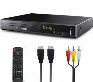 LP-100 Blu-Ray Disc Player for TV 1080P DVD CD HDMI USB Upscaling | Includes HDMI & AV Cables, Built-in PAL NTSC, Coaxial Output, USB Input LP-100 Blu-Ray Disc Player for TV 1080P DVD CD HDMI USB Upscaling | Includes HDMI & AV Cables, Built-in PAL NTSC, Coaxial Output, USB Input