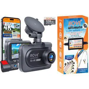 R2-4K Dual Dash Cam with Hardwire Kit, Front and Rear for Cars | Bundle Includes Hardwire Kit, 4K Front and 1080P Rear, STARVIS 2 Sensor, Super Night Vision, GPS and WiFi R2-4K Dual Dash Cam with Hardwire Kit, Front and Rear for Cars | Bundle Includes Hardwire Kit, 4K Front and 1080P Rear, STARVIS 2 Sensor, Super Night Vision, GPS and WiFi