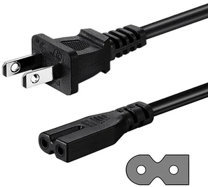 10FT 2 Prong AC Power Cord Compatible with Vizio Sound Bar System, Vizio E-M Series LED Smart TV 10FT 2 Prong AC Power Cord Compatible with Vizio Sound Bar System, Vizio E-M Series LED Smart TV