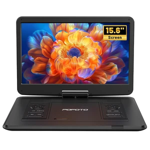 17.5 Portable DVD Player with 15.6 Large HD Screen-Black 6 Hours Rechargeable Battery, Dual Speakers, Region Free, Remote Control, Support Multi-Format Sync TV, USB/SD 17.5 Portable DVD Player with 15.6 Large HD Screen-Black 6 Hours Rechargeable Battery, Dual Speakers, Region Free, Remote Control, Support Multi-Format Sync TV, USB/SD