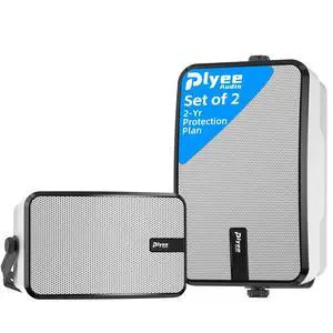 400W Outdoor Bluetooth Speakers, Wireless Sync Between Speakers, Powerful Bass, Wall Mount for Patio, Porch, Gazebo, Garage, 2-Pack, White(MZ-621) 400W Outdoor Bluetooth Speakers, Wireless Sync Between Speakers, Powerful Bass, Wall Mount for Patio, Porch, Gazebo, Garage, 2-Pack, White(MZ-621)